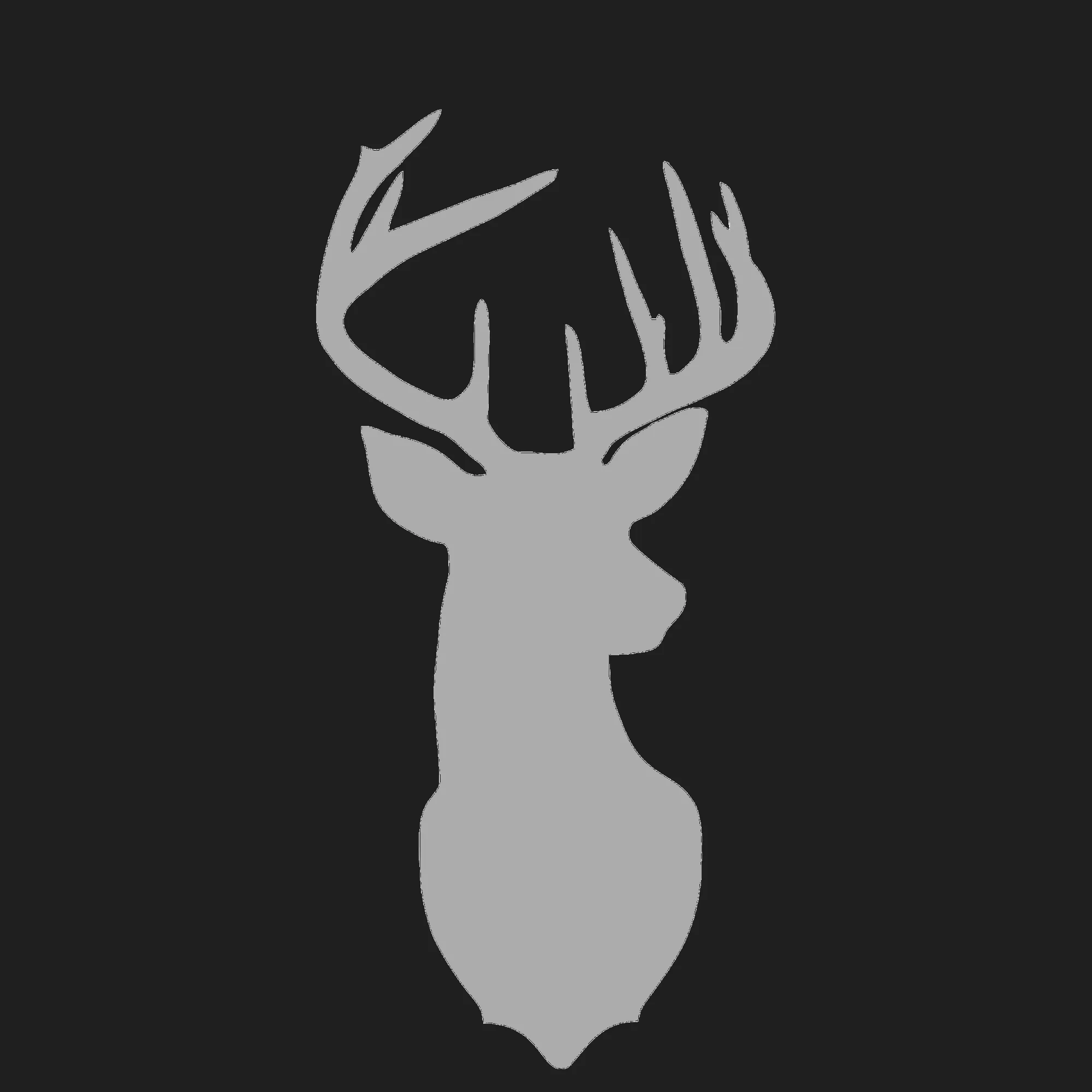 Deer head logo left of header